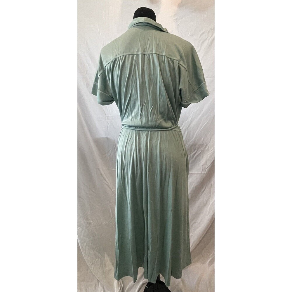 Vintage Montgomery Ward Shirt dress Fit And Flare MIDI Mint Green - Picture 7 of 9